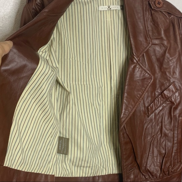 Mike & Chris Chocolate Leather Jacket - Picture 10 of 13